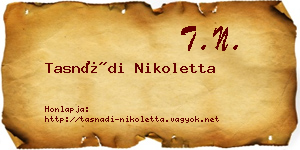 Tasnádi Nikoletta névjegykártya